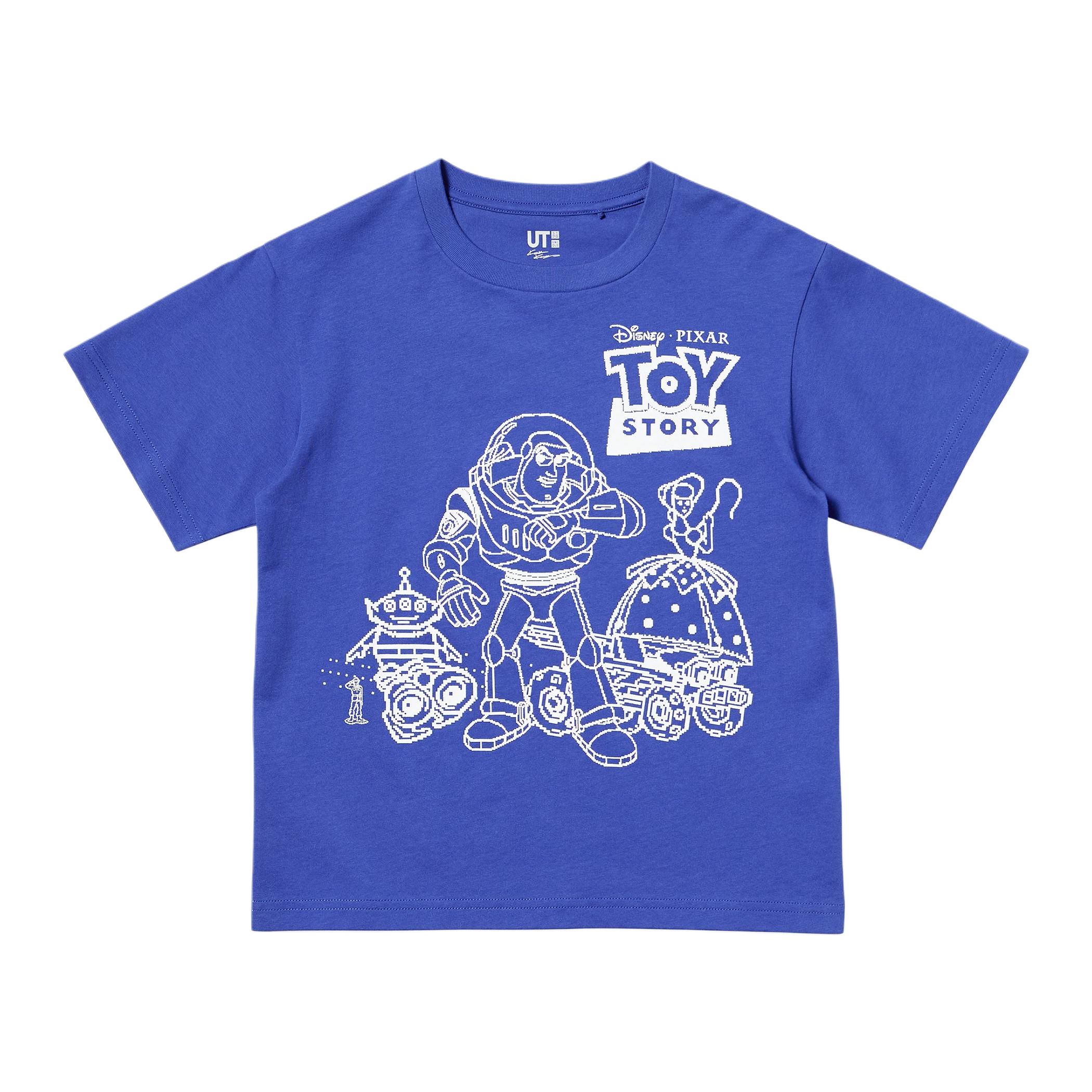 Футболка Toy Story, Collaboration, для детей 3-7 лет UNIQLO, синий