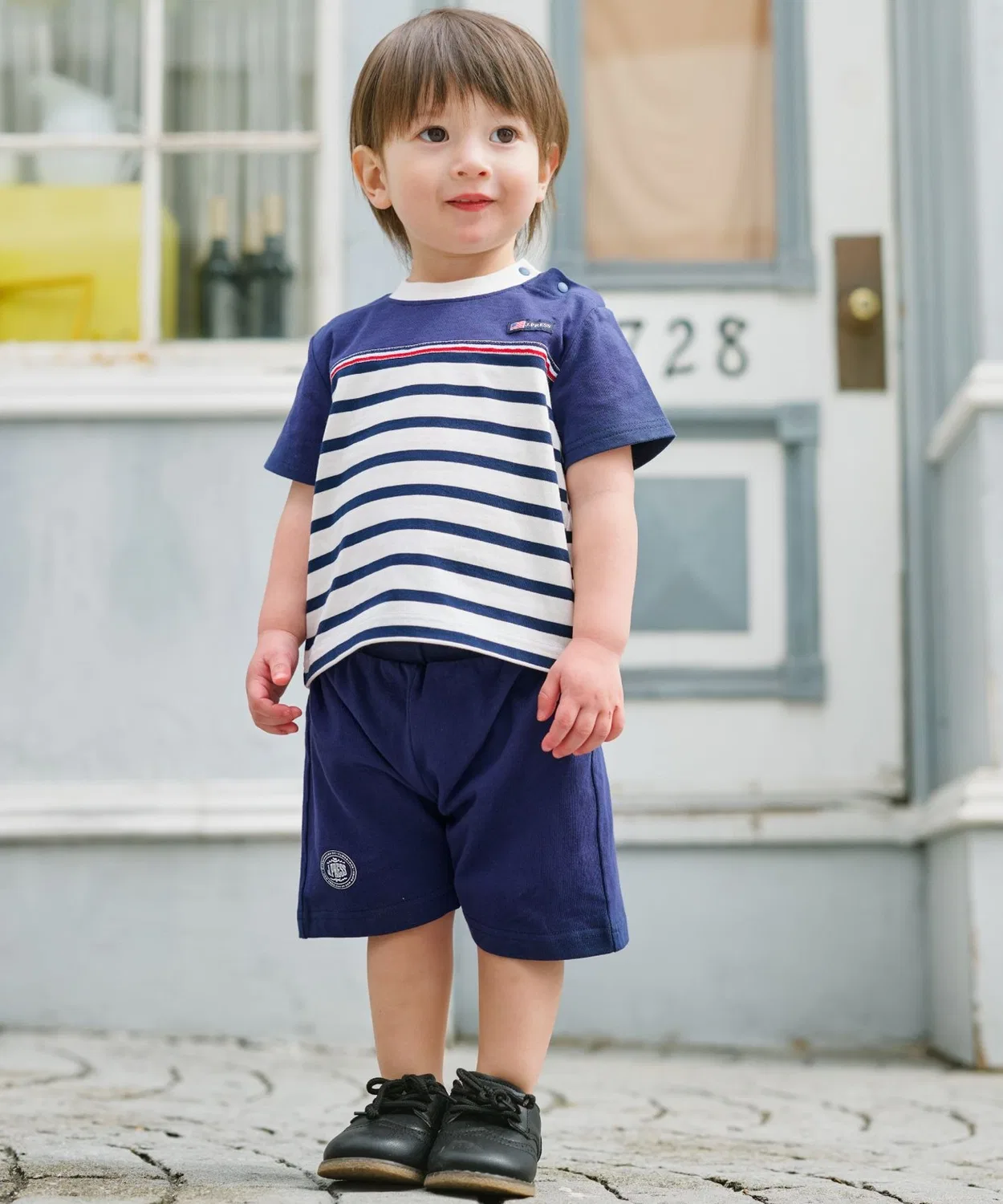 Набор из кардигана, футболки и брюк J.PRESS KIDS BABY, 3 предмета, слоновая кость — фото 4