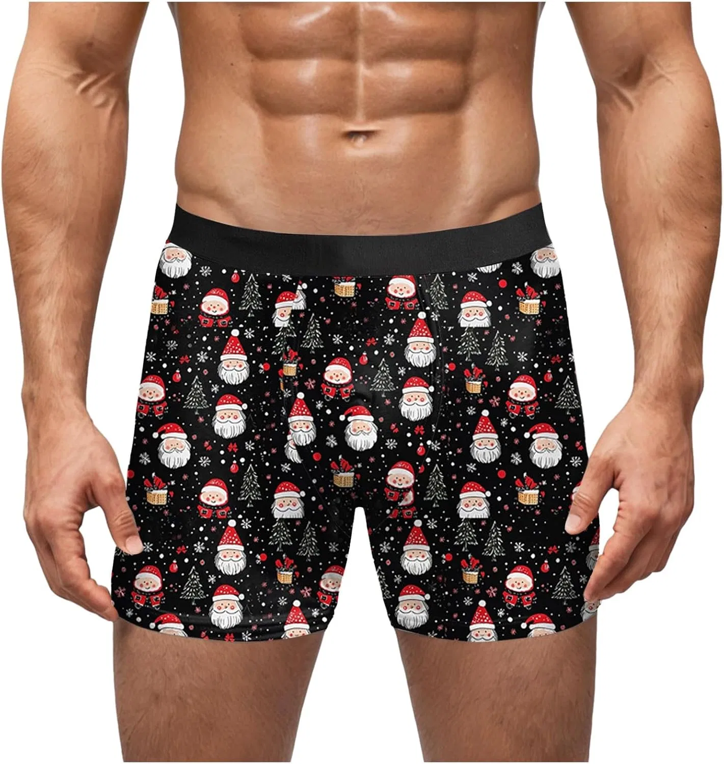 Боксеры Funny Christmas Print, Black-a