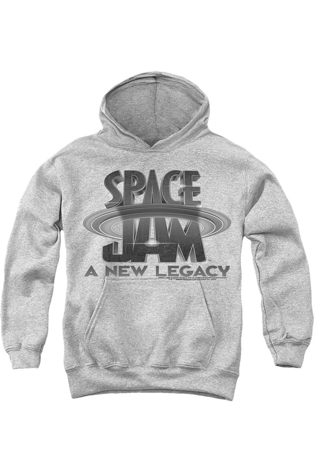 

Черная молодежная толстовка с капюшоном Space Jam 2 с логотипом Gildan