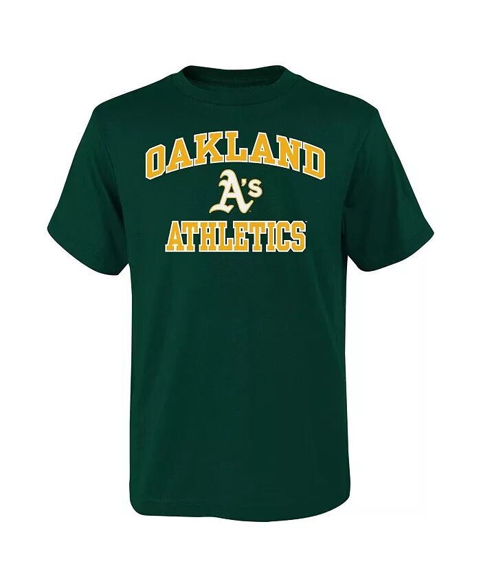 

Зеленая футболка Big Boys Fanatics Oakland Athletics Heart & Soul Outerstuff, зеленый