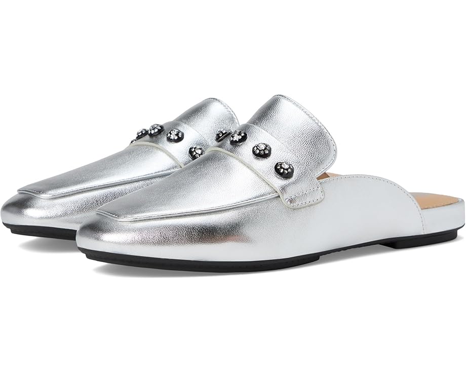 

Туфли на плоской подошве FitFlop Delicato Crystal-Cluster Soft M/Leather Mules, серебряный