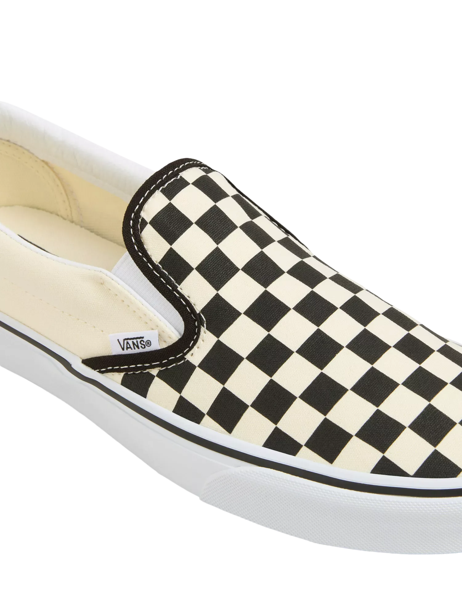 Классические кроссовки без шнурков, черно-белые Vans — фото 2