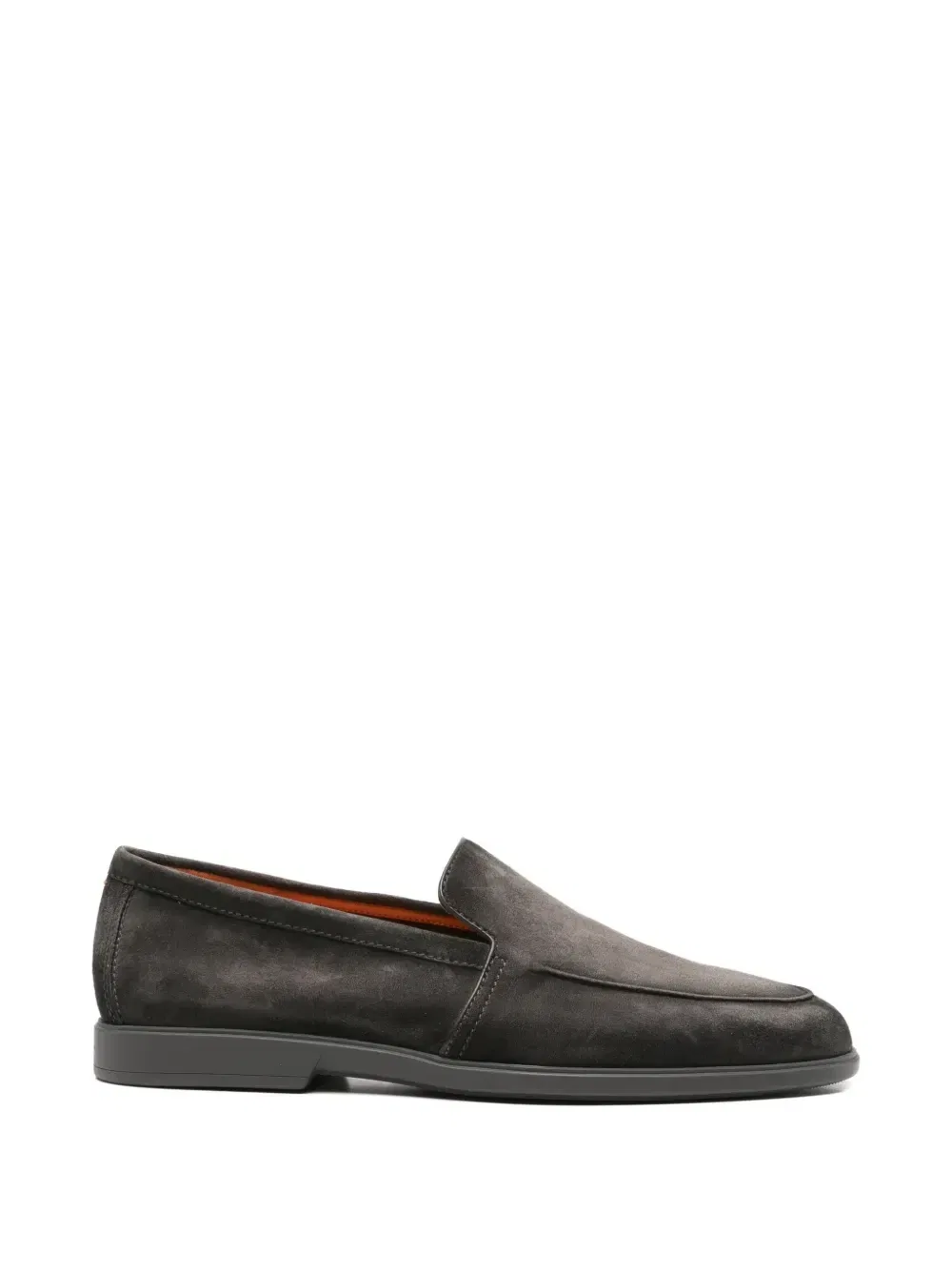 Лоферы-слипоны из замши Santoni, серый