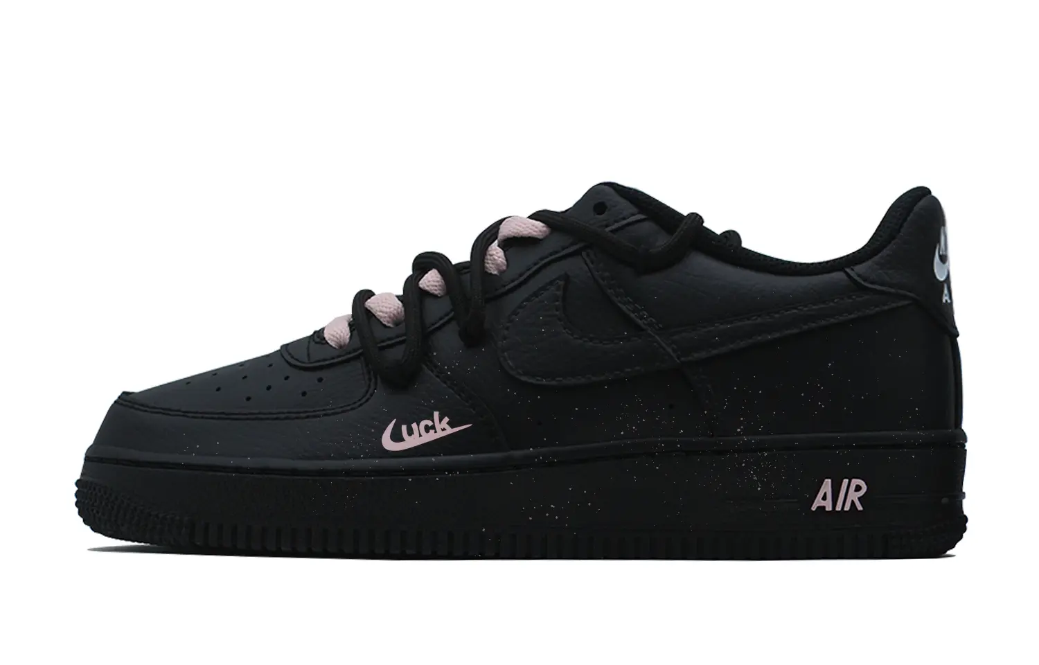 

Nike Air Force 1 Low Abrasion-Resistant низкие детские скейтбординг кроссовки Black Pink для подростков