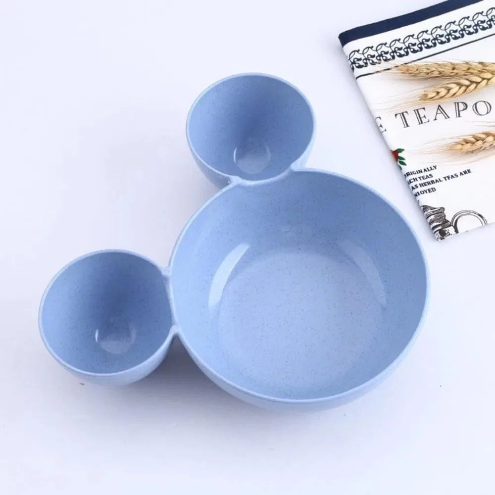 Детские тарелки с ушками Микки Мауса, 4 шт., синие, от Sefoemut