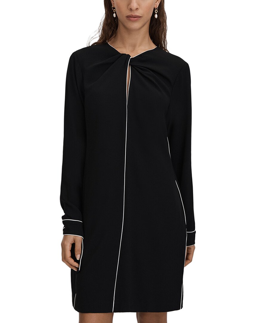 

Reiss Eloise Платье-трапеция с контрастной отделкой, черный