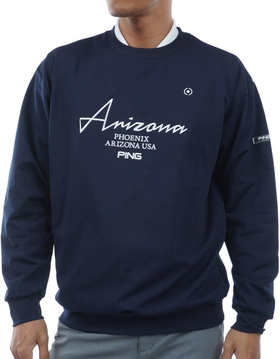 

Мужская толстовка с длинным рукавом и круглым вырезом Pin Apparel 621-4162103 (впитывающая, быстросохнущая, с защитой от УФ-излучения), для гольфа, темно-синяя (120navy) Ping Apparel, Синий, Мужская толстовка с длинным рукавом и круглым вырезом Pin Appare