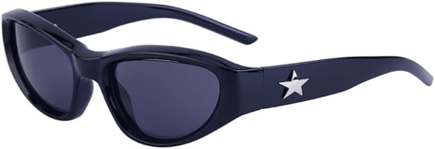 

Женские солнцезащитные очки в стиле панк, спортивные солнцезащитные очки для мужчин, очки в стиле стимпанк, винтажные очки «кошачий глаз» для женщин MTZJH, C1 Gloss Black