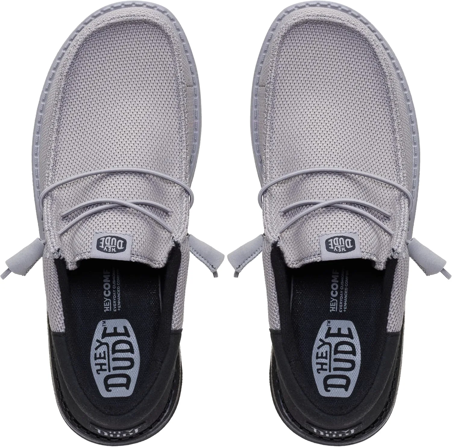 HEYDUDE Mens Wally Funk Mesh Split, серый/черный — фото 3