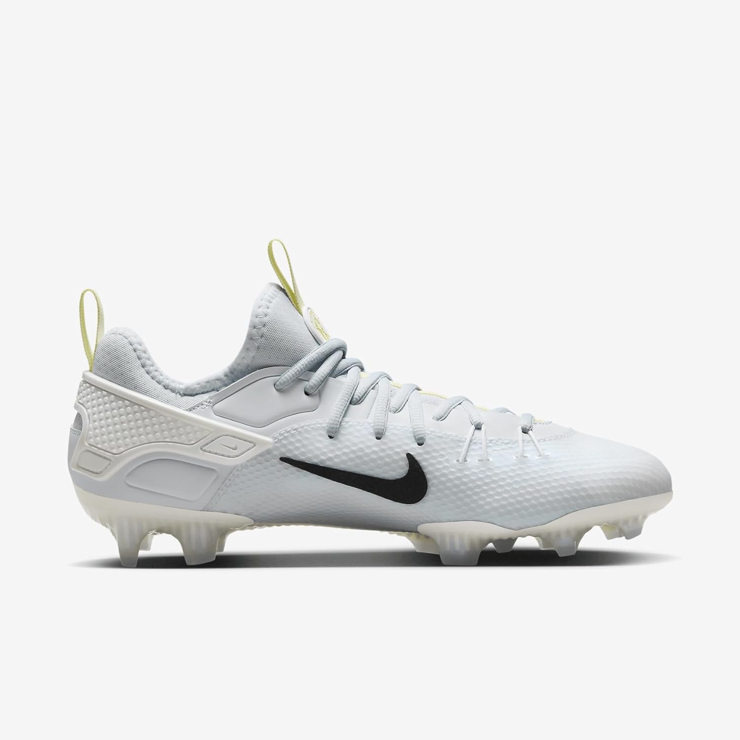 Бутсы для лакросса Nike Huarache 9 Elite Low, мужские, 9,5 м, командные красные (для больших детей, спортивная обувь, ОБУВЬ), Football Grey/White/Luminous Green/Black — фото 3