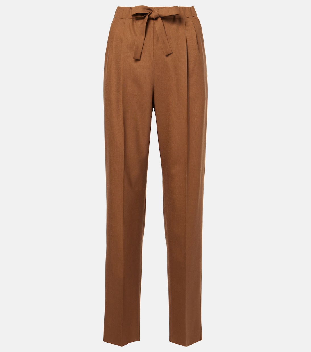 

Брюки из шерсти, мохера и шелка Edera Max Mara, Cuoio
