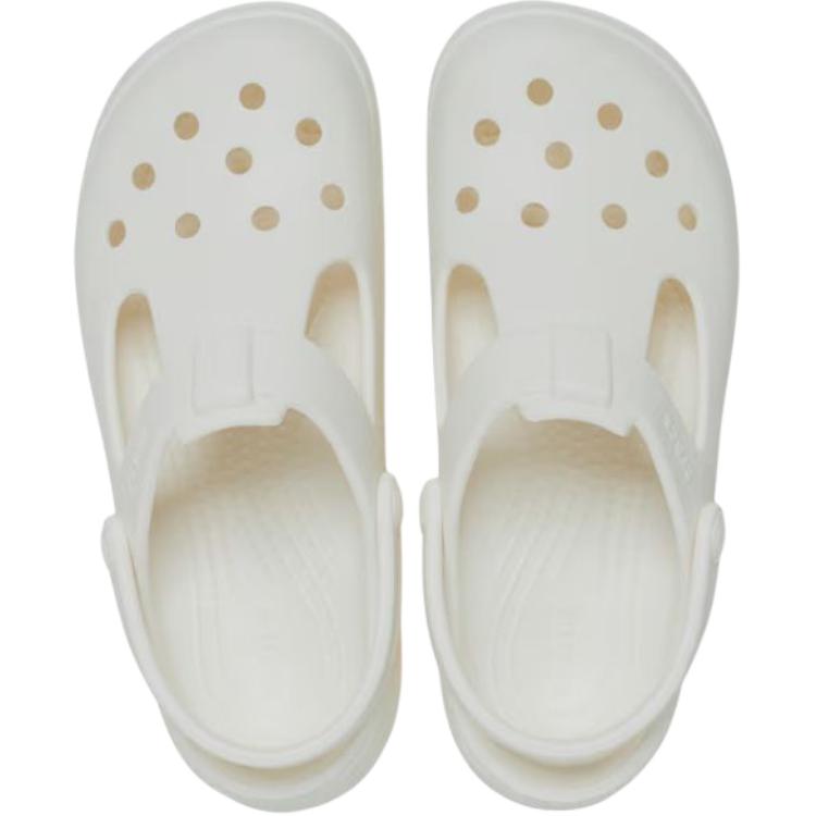 Классические противоскользящие износостойкие низкие детские сандалии Clog Kids' Crocs, белый — фото 3