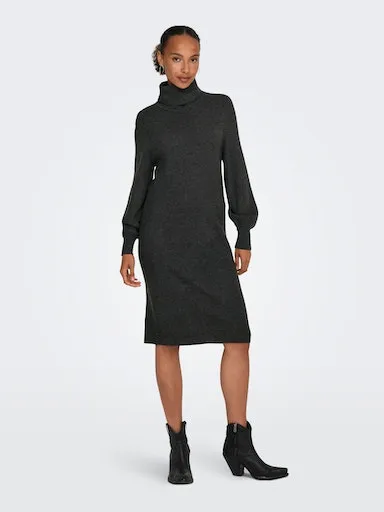 

Only трикотажное платье "ONLSASHA L/S ROLLNECK DRESS NCA KNT", серый