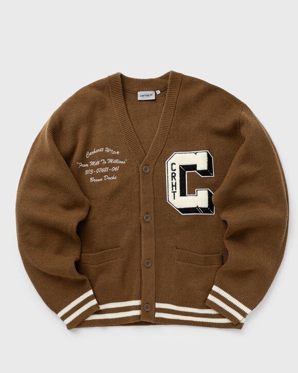 

Кардиган Carhartt Wip Brown Ducks Cardigan, цвет hamilton brown / wax