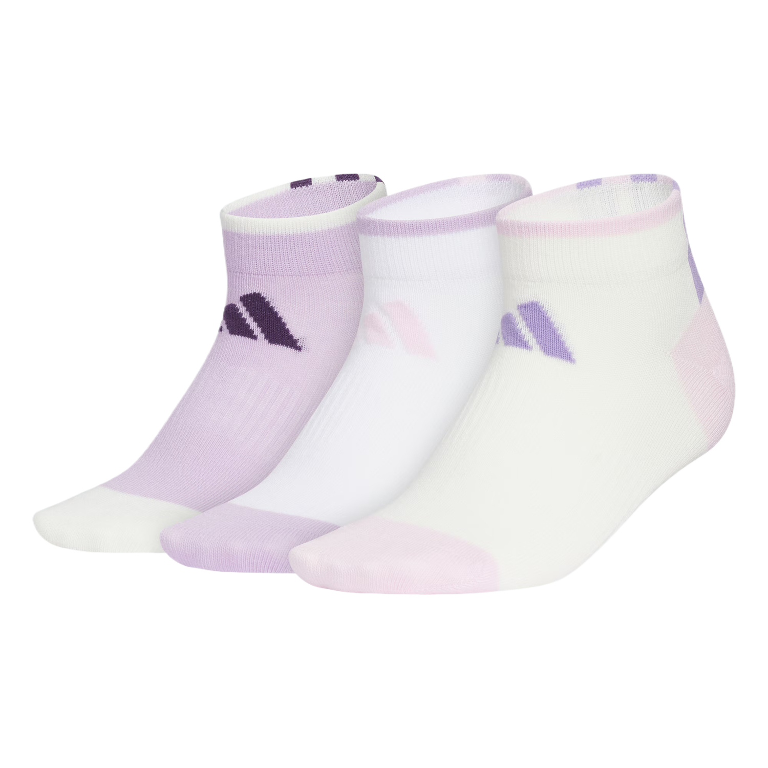 

Носки 3 пары Powder Plum Purple White Jade White Kids' Adidas, фиолетовый