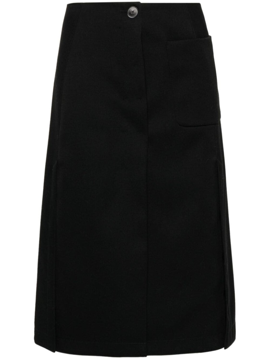 

Lanvin юбка миди со складками, черный