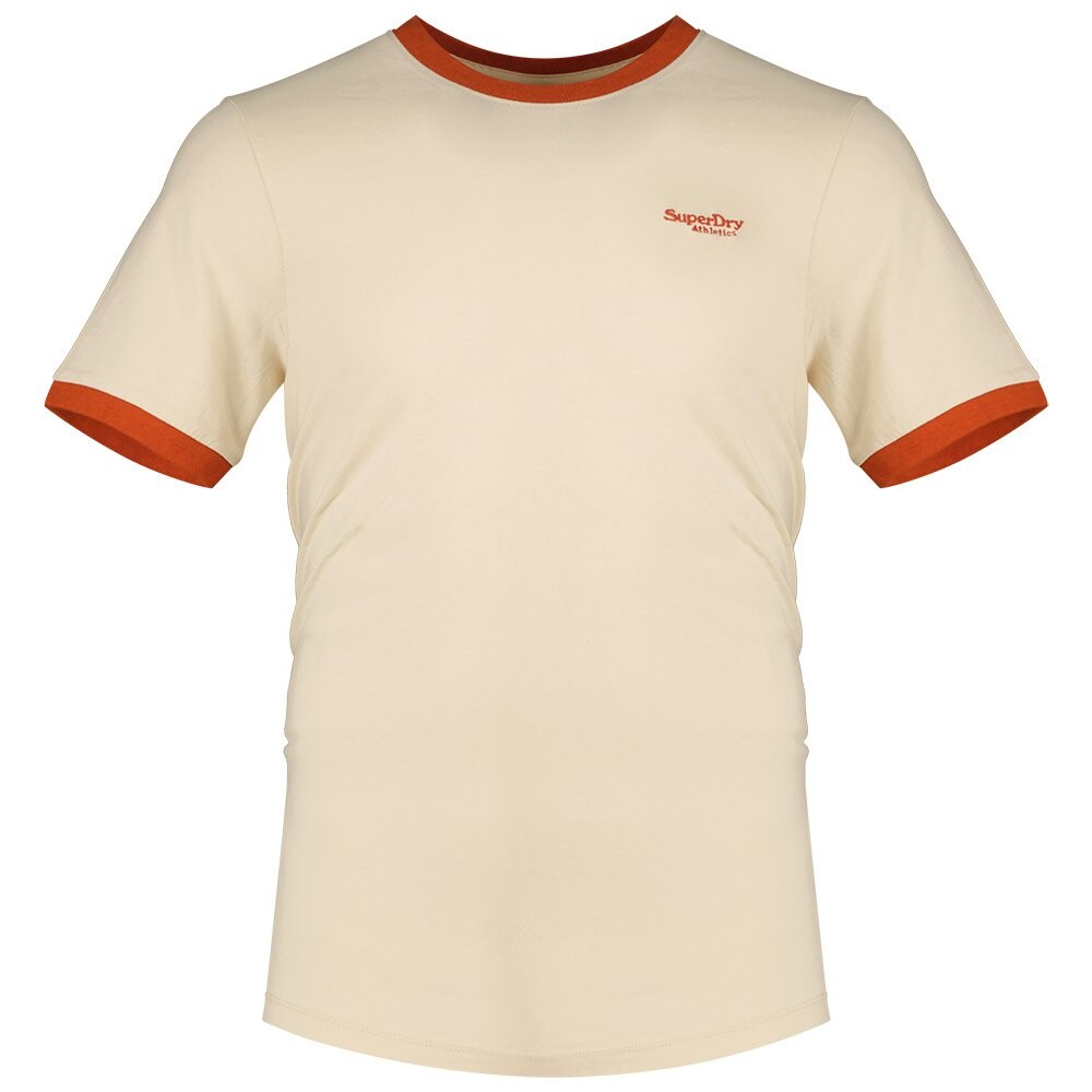 

Футболка с коротким рукавом Superdry Essential Logo Ringer, бежевый