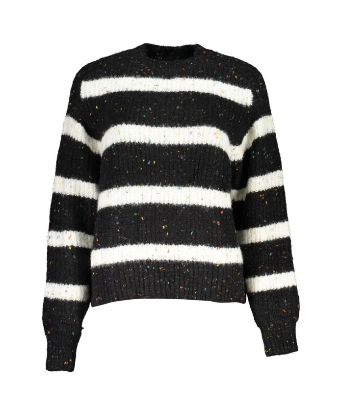 

Стильный свитер с высоким воротником и контрастными деталями. Desigual, черный