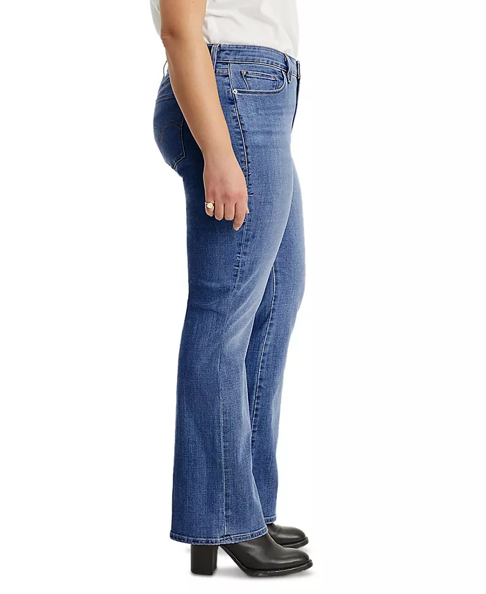 Модные джинсы с расклешенными штанинами 415 Classic Bootcut для полных женщин Levi's, синий — фото 3