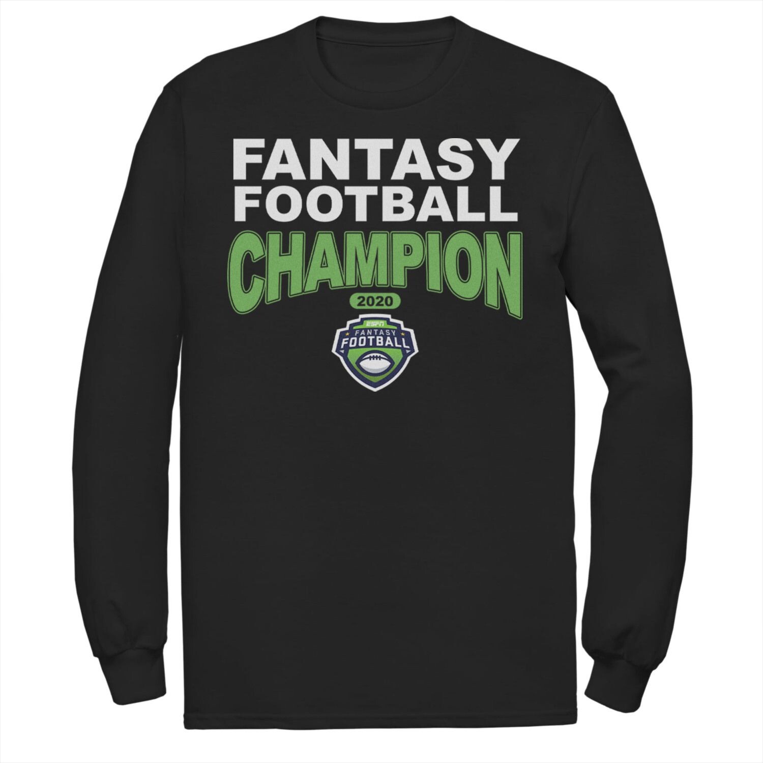 

Мужская зеленая футболка ESPN Fantasy Football Champion с текстовым логотипом Licensed Character, Зеленый, Мужская зеленая футболка ESPN Fantasy Football Champion с текстовым логотипом Licensed Character