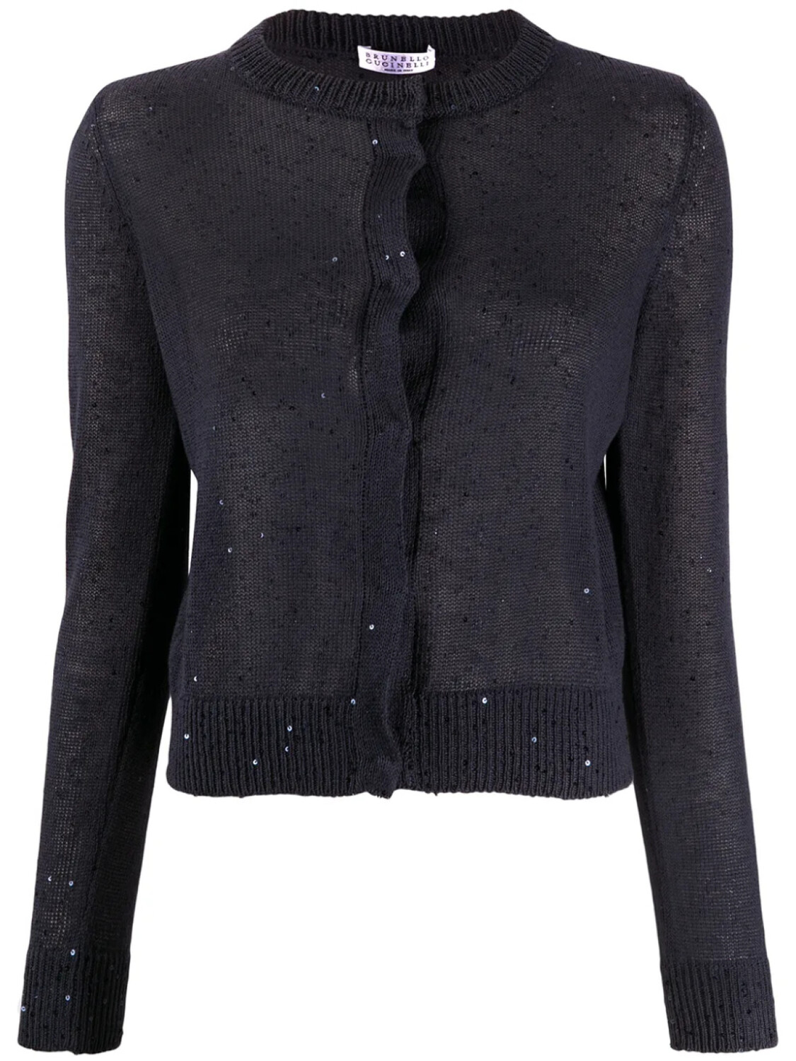 

Brunello Cucinelli трикотажный кардиган с пайетками, синий