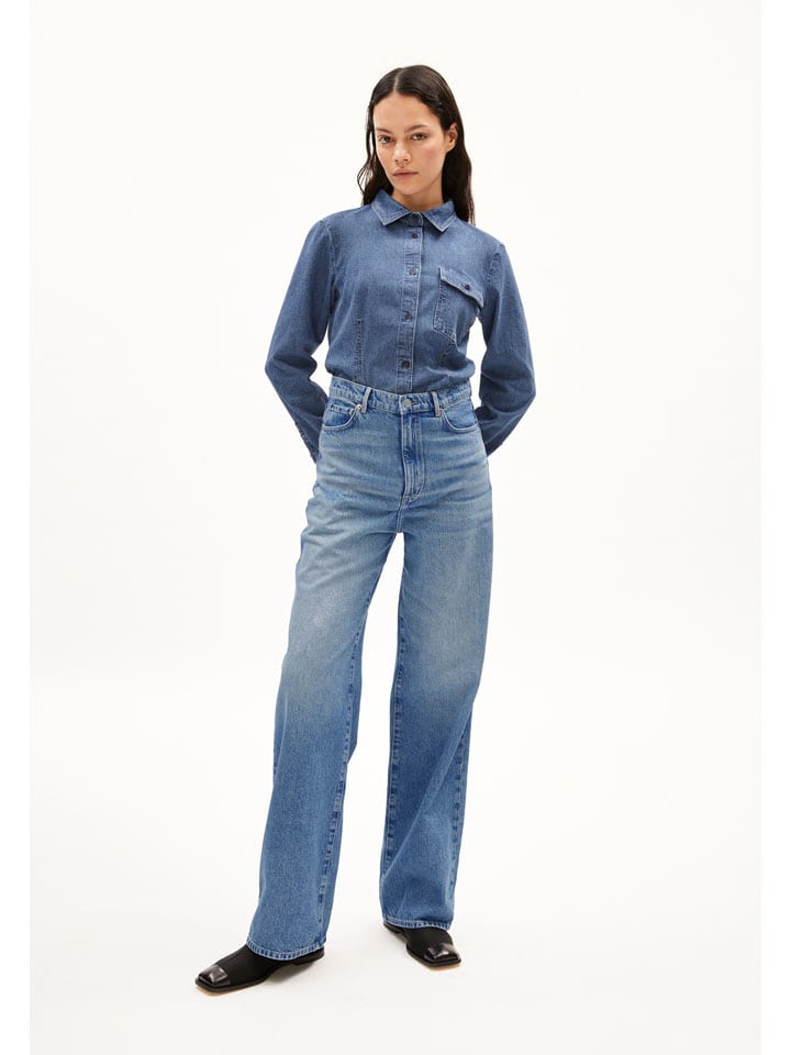 

Armedangels Джинсовая блузка "Нилаара" синего цвета