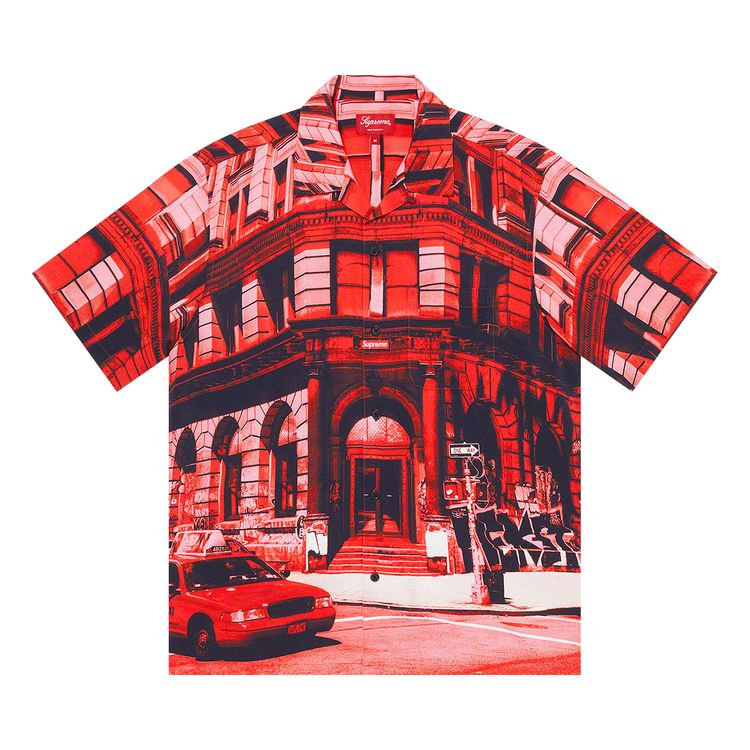 

Рубашка Supreme 190 Bowery Rayon Short-Sleeve Shirt Red, красный