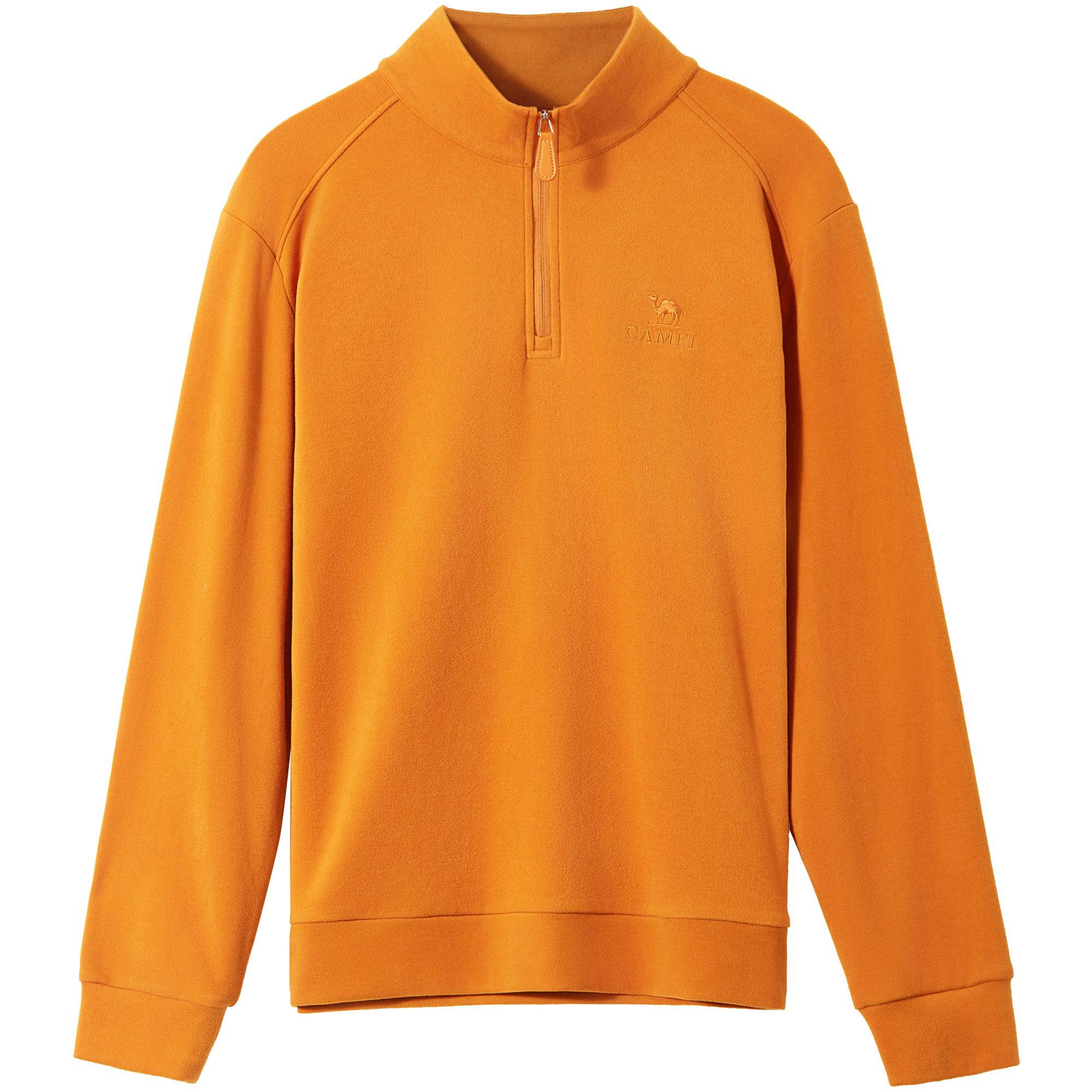 

Толстовка мужская с длинным рукавом, стойкой-молнией и двойным воротником из дралона, базовый слой, дышащая, тянущаяся CAMEL, summer оранжевый