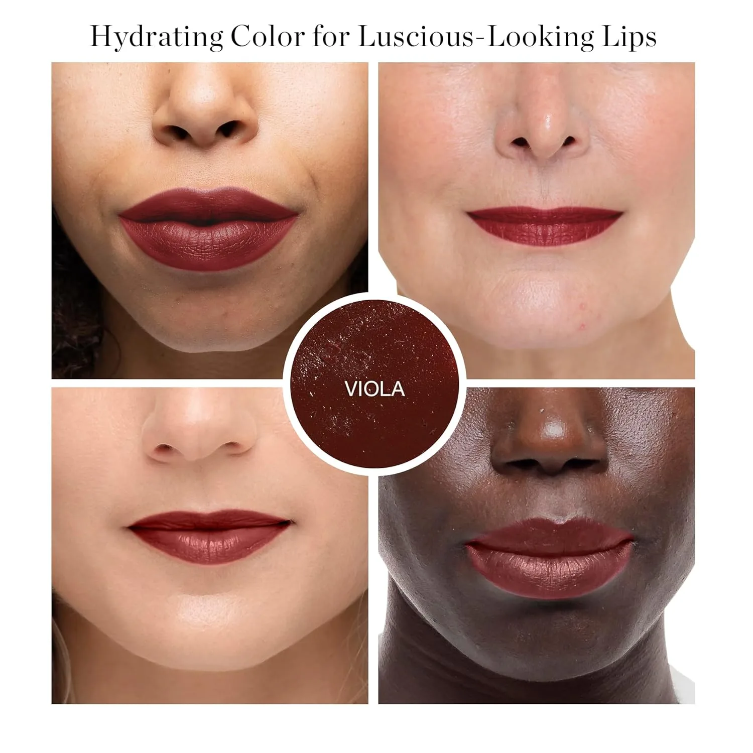 Ogee Tinted Sculpted Lip Oil - тинт для губ с 100% органическим кокосовым маслом, маслом жожоба и витамином E, в оттенке VIOLA 1 штука (1 шт.), Viola - Blackberry Brown — фото 2