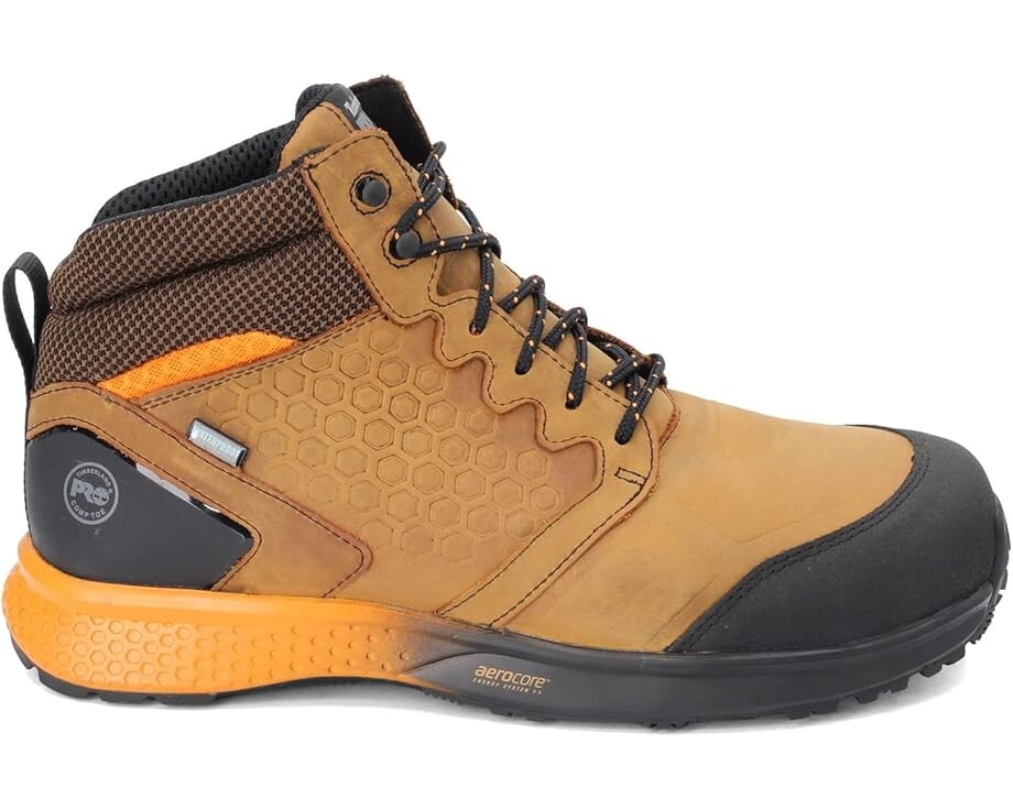Мужские ботинки Timberland PRO комбинированные треккинговые, оранжевый/коричневый — фото 2