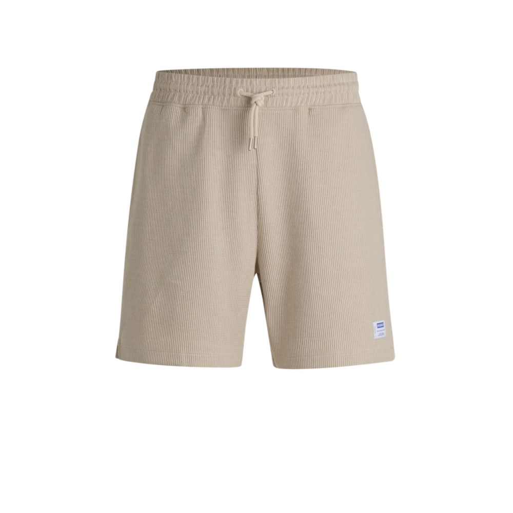 

Свободные шорты из хлопка с вафельной структурой HUGO, белый