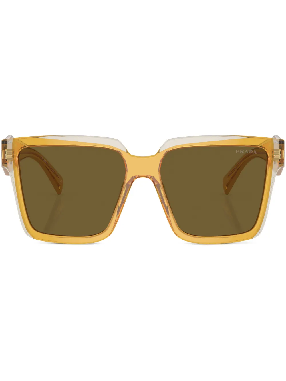 

Солнцезащитные очки в массивной оправе Prada Eyewear, желтый