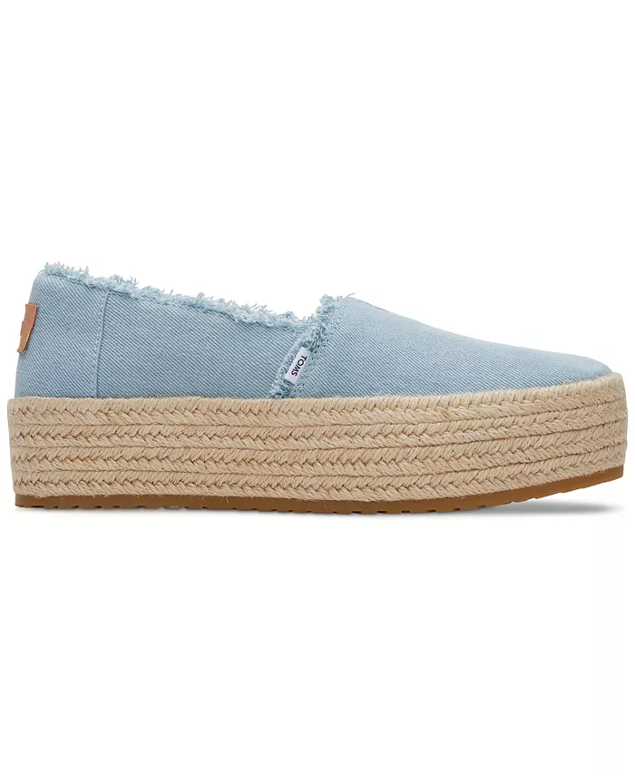 Женские эспадрильи Valencia на платформе из холста TOMS, синий — фото 2
