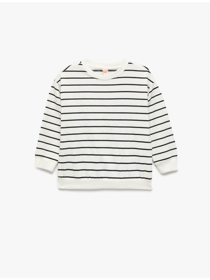 

KOTON Полосатые толстовки в цвете экрю