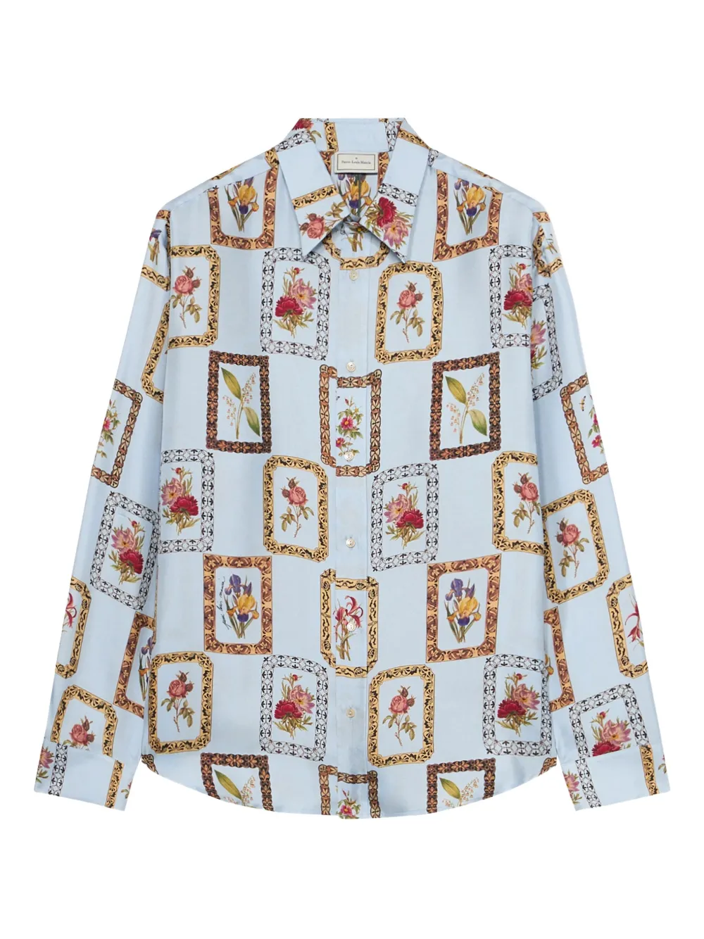 

Рубашка с цветочным принтом Pierre-Louis Mascia, синий