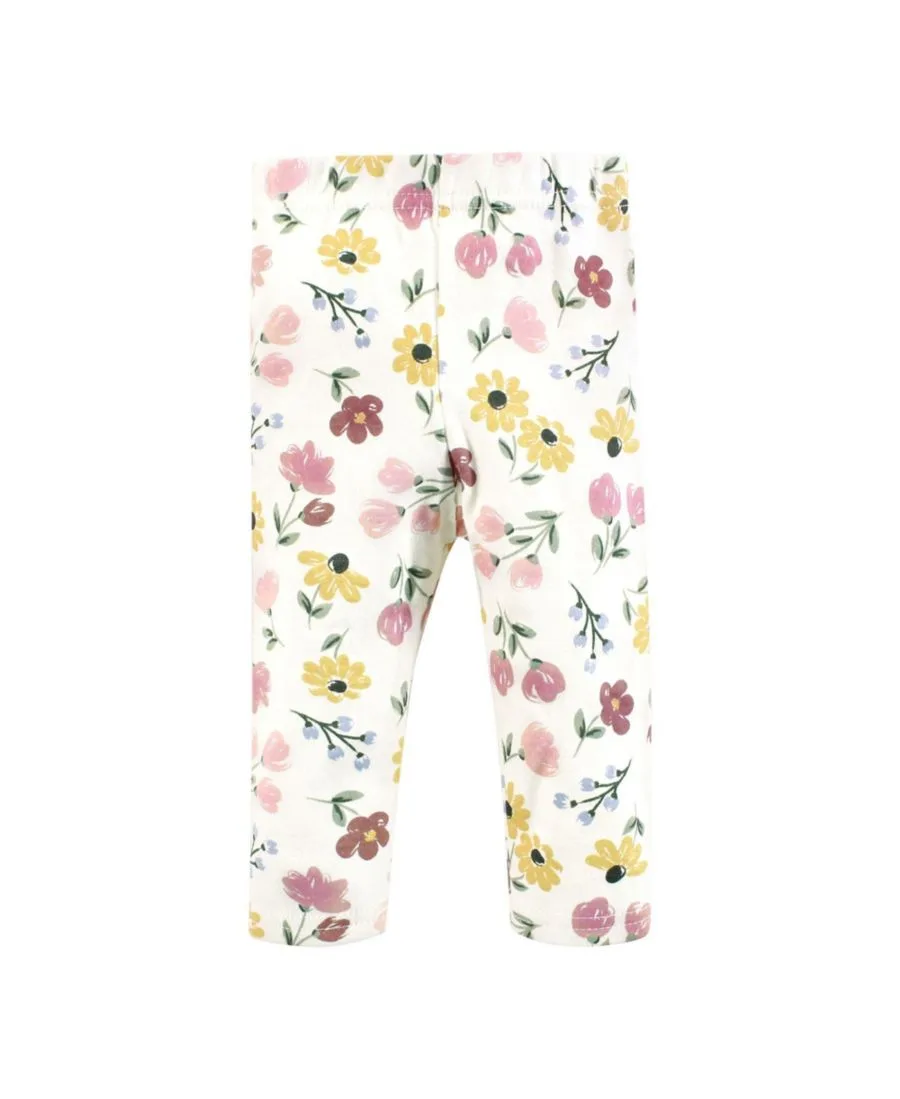 Хлопковый боди, брюки и комплект обуви Hudson Baby, Soft Painted Floral — фото 4