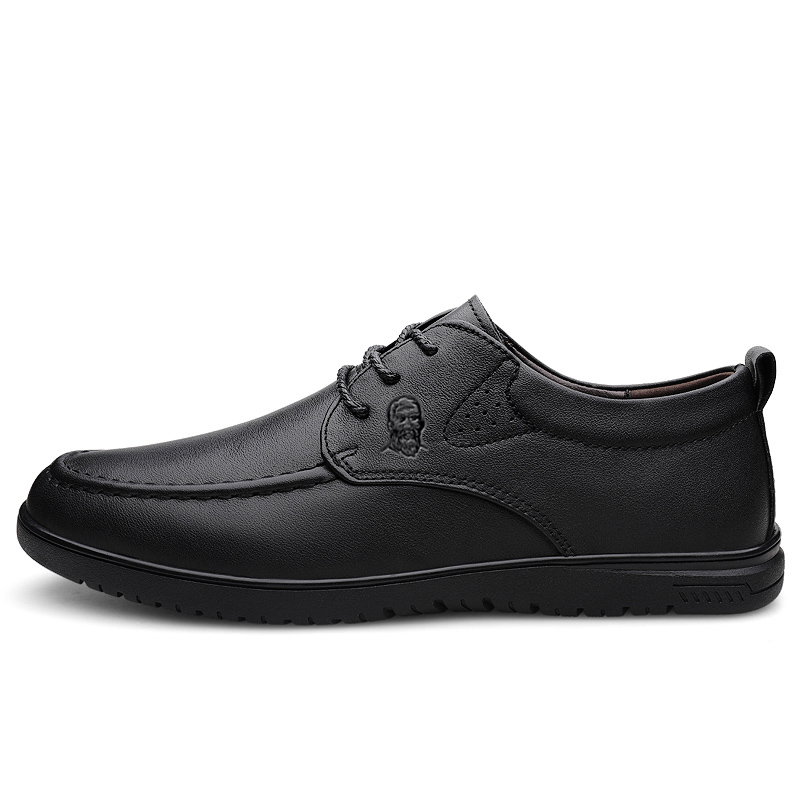 

LAORENTOU Мужские повседневные туфли черные с гладкой отделкой, цвет Black Smooth Finish