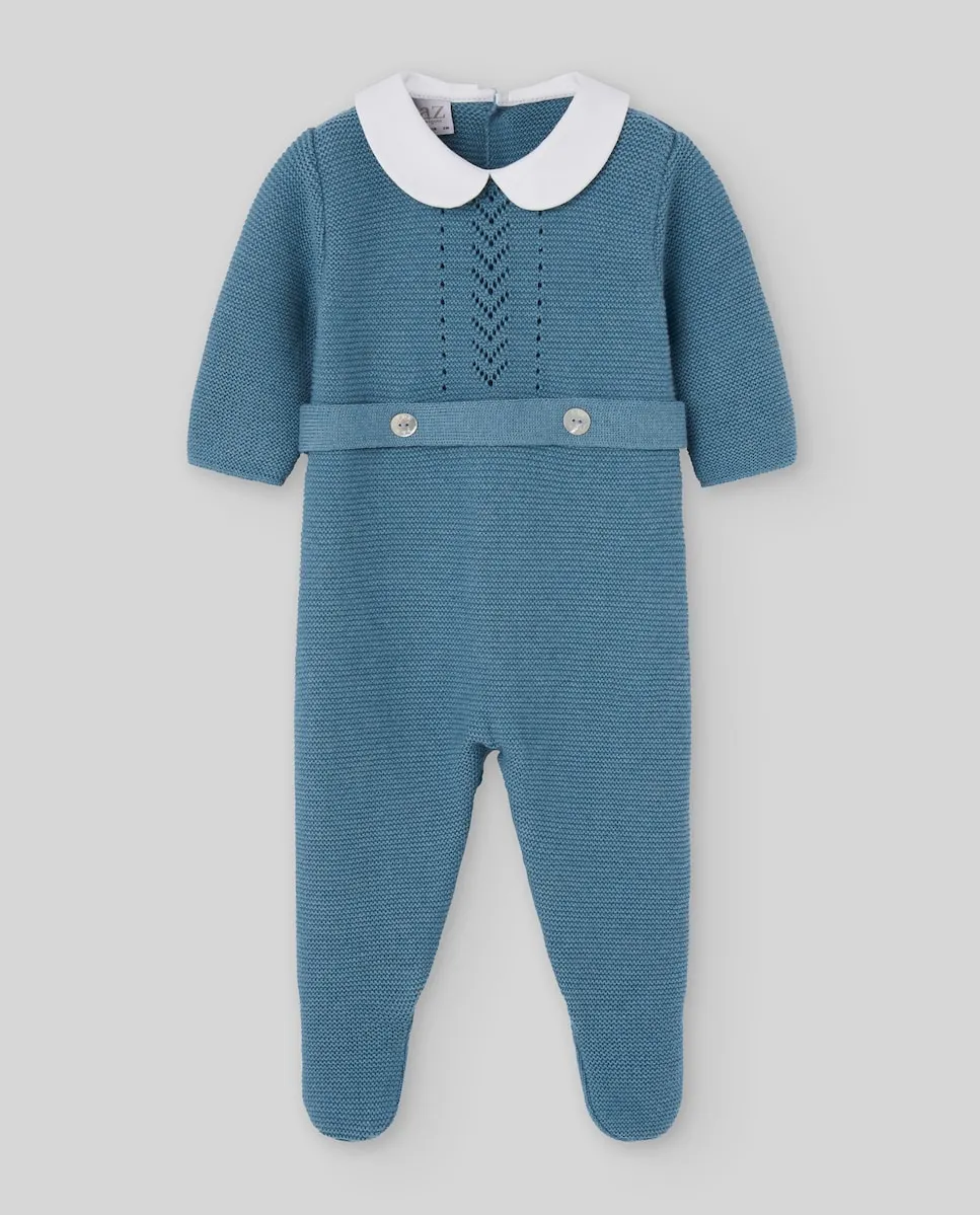 

Детский комбинезон из хлопка и кашемира коллекции Quinta PAZ Rodríguez, синий