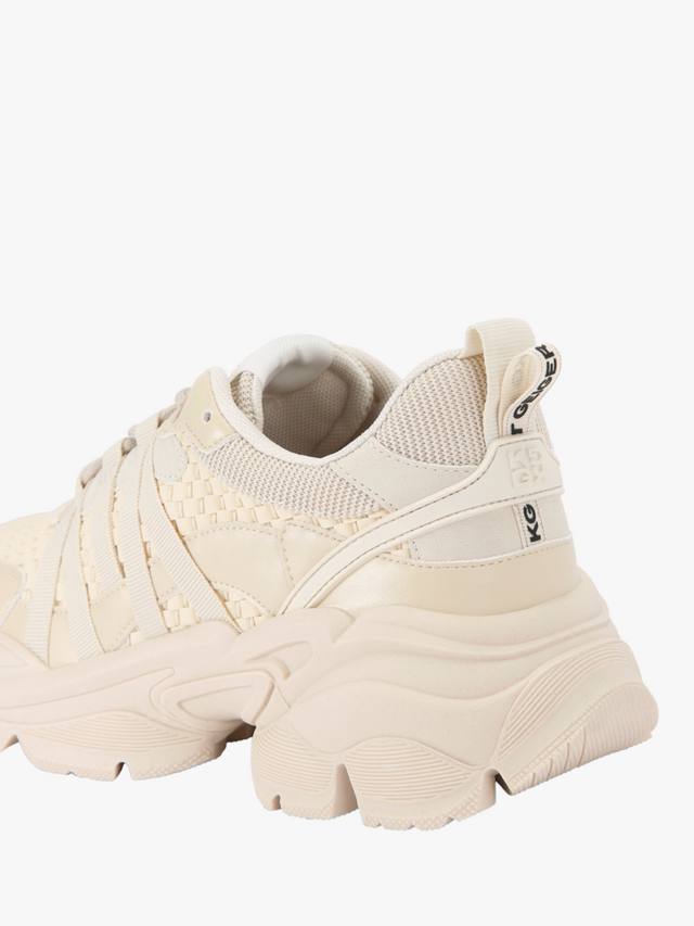 Laya Weave Lace Up Trainers KG Kurt Geiger, Cream — фото 4