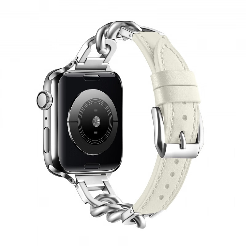 

Ремешок, совместимый с Apple, из натуральной кожи IBOANN, Chain single-turn belt - brown