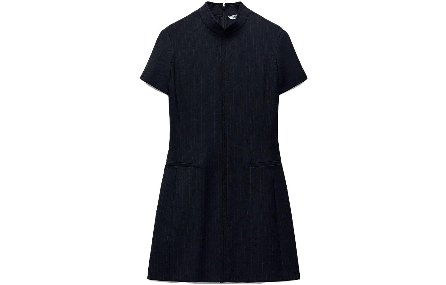 

Платье с короткими рукавами женское синее Zara