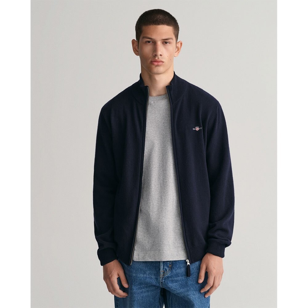 

Свитер Gant Superfine Lambswool Full Zip, синий