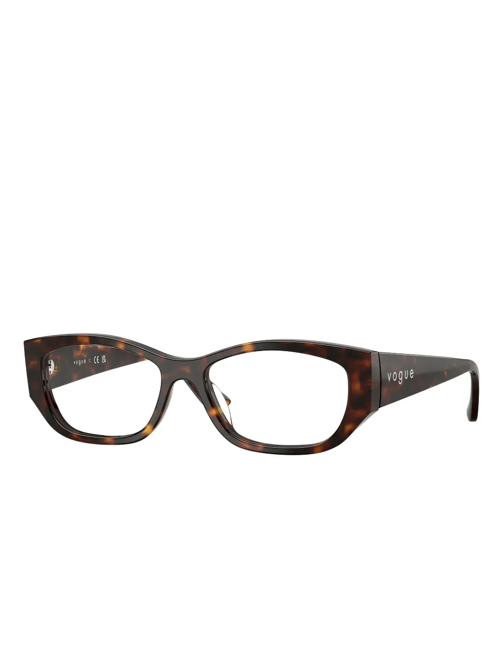 

Очки в черепаховой оправе с геометрической оправой Vogue Eyewear, черный