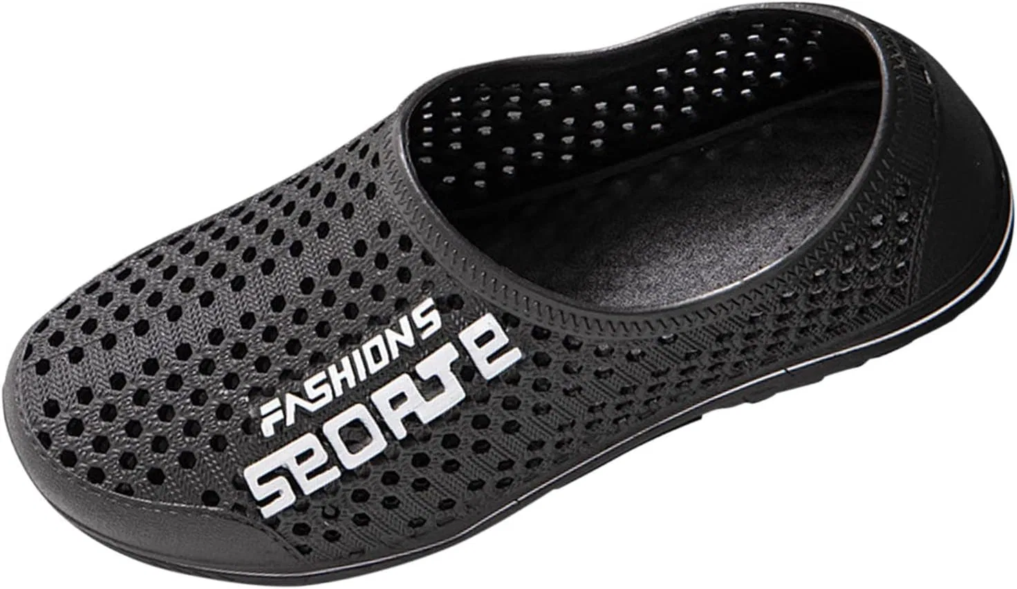 Сандалии Generisch Herren Strandschuhe Mesh, Sommerschuhe Slip On Sandaletten Atemfähige Тапочки Rutschfest Outdoorsandalen Klassischer Gemütlich Trekkingsandalen Für Männer, Schwarz