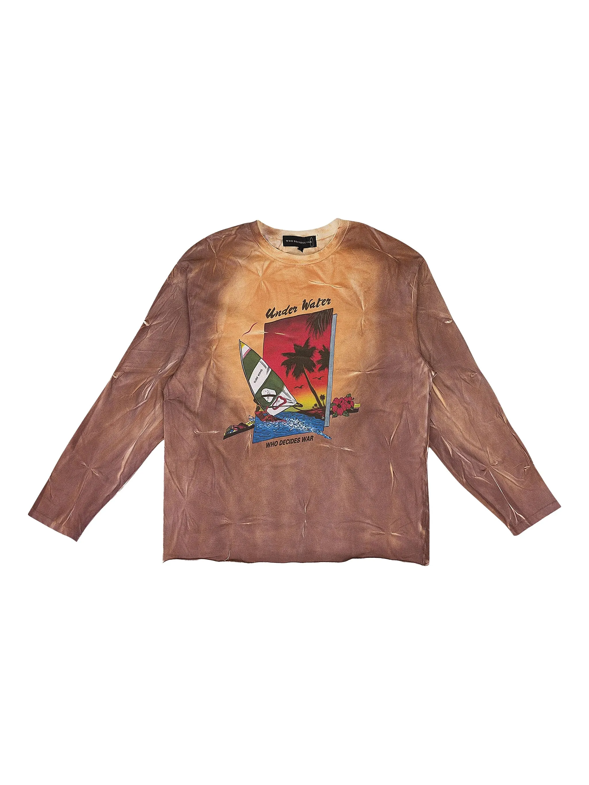 

Футболка с графичным принтом Who Decides War, коричневый