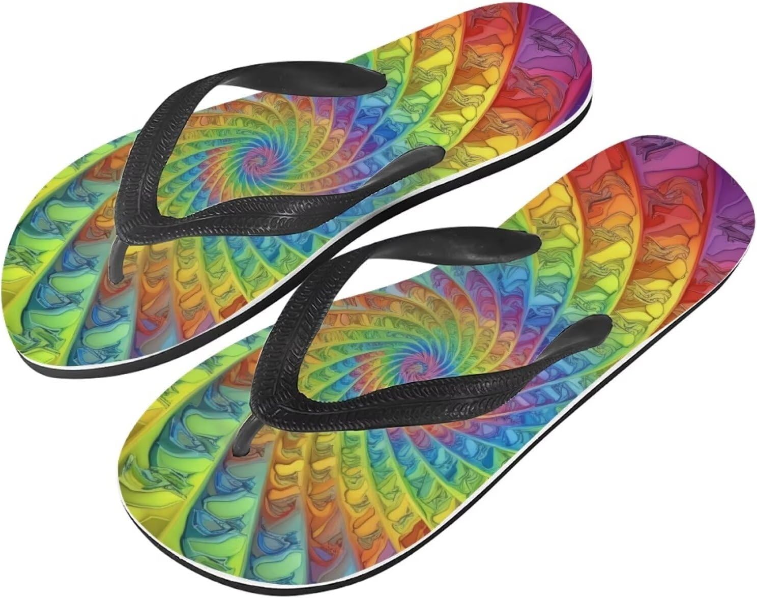 

Женские сандалии Semiouray с подсолнухами, мужские классические вьетнамки с эффектом тай-дай, мягкие и удобные, унисекс, для ванной, Boho Spiral Tie-dye