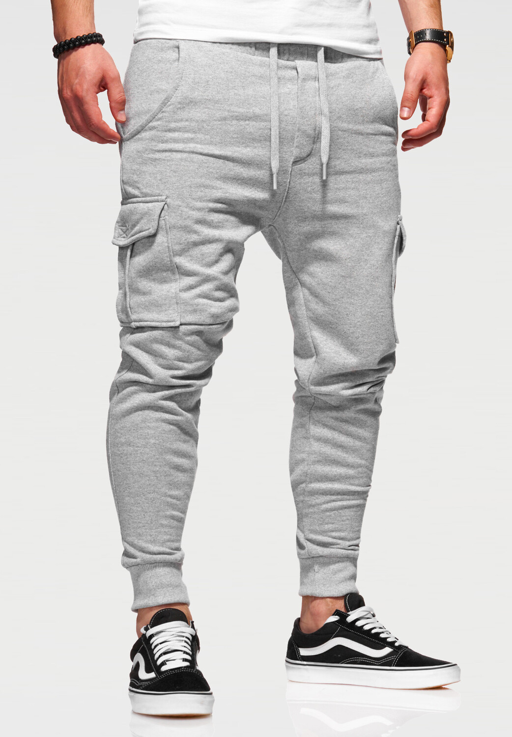 

Спортивные брюки SOUL STAR MPKANSAS Lange Sporthose Trainingshose mit Cargotaschen, светло серый