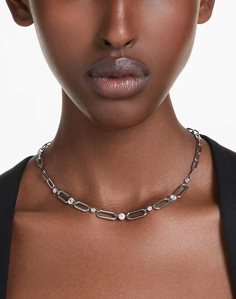 

Ожерелье Constella, белое, с родиевым покрытием серебристого оттенка Swarovski