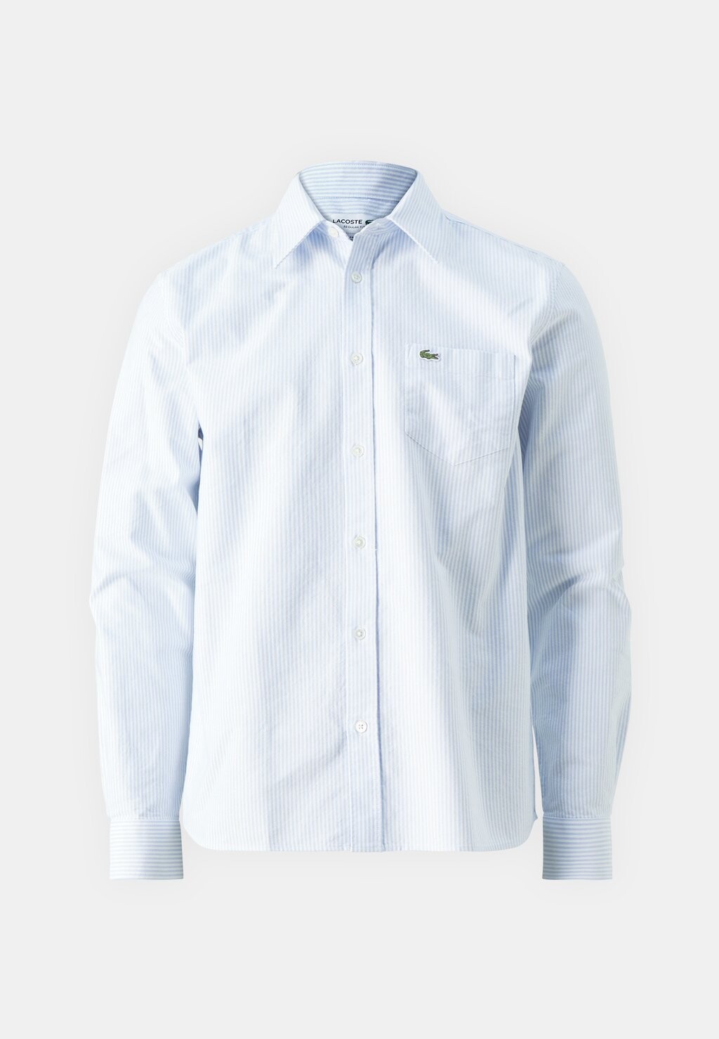 Рубашка Lacoste, кент воротник, полосатый, светло-голубой — фото 2